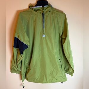 Vintage Rim Rocka Basketball Hooded Windbreaker Pullover Jacket Youth XL Green